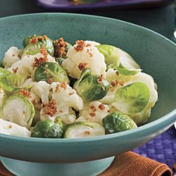 Crumb-Topped Brussels Sprouts and Cauliflower