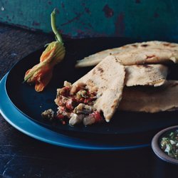 Zucchini-Blossom Quesadillas