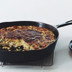 Broccoli and Cheddar Skillet Flan