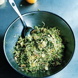 Shaved Brussels Sprout Salad with Fresh Walnuts and Pecorino