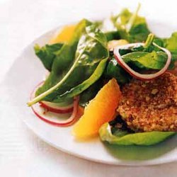 Spinach Salad with Oranges and Warm Goat Cheese