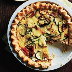 Summer Squash, Bacon, and Mozzarella Quiche