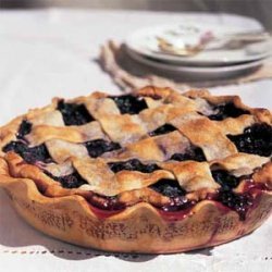 Lattice-Topped Blueberry Pie