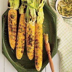 Grilled Corn on the Cob with Roasted Jalapeño Butter