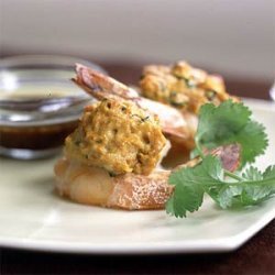 Stuffed Shrimp with Lemon-Pomegranate Glaze