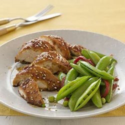 Hoisin-Glazed Chicken With Sugar Snap Peas