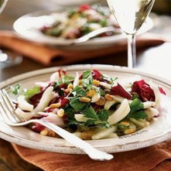 Fennel, Parsley, and Radicchio Salad with Pine Nuts and Raisins