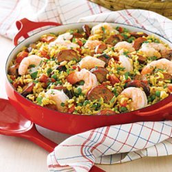 Quick Shrimp and Chorizo Paella