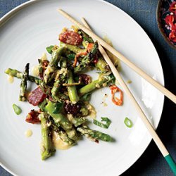 Singaporean Sautéed Asparagus with Ginger