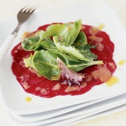 Beet Carpaccio with Ginger-Miso Vinaigrette