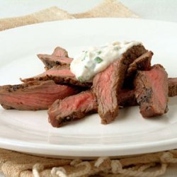 Peppered Steak with Horseradish-Chive Cream