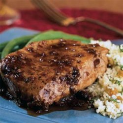 Balsamic-Plum Glazed Pork Chops