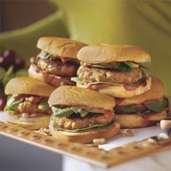 Toasted Pecan, Cranberry, and Gorgonzola Turkey Burgers