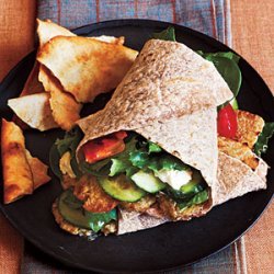 Tempeh Greek Salad Wraps