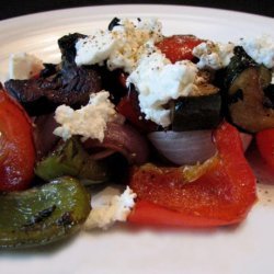 Basil Roasted Vegetables Over Couscous