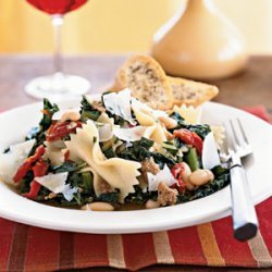 Farfalle with Sausage, Cannellini Beans, and Kale