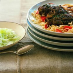 Grilled Oregano-Lemon Lamb Chops with Orzo