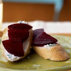 Beet and Goat Cheese Crostini