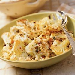 Roasted Cauliflower with Capers and Bread Crumbs