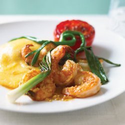 Shrimp with Bacon-Cheese Polenta