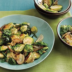 Sauteed Brussels Sprouts and Shallots