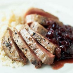 Duck with Port and Cranberry-Cherry Sauce