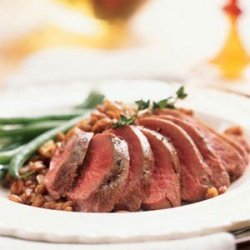 Duck Breasts with Cider-Farro Risotto