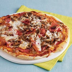 Salami and Mushroom Pizza