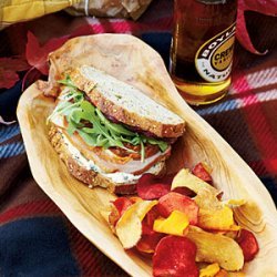 Pancetta-Arugula-Turkey Sandwiches