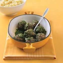 Pesto Meatballs and Couscous