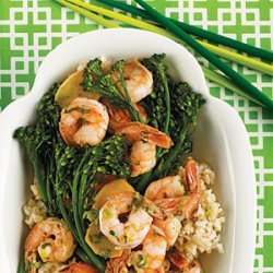 Shrimp Sauteed with Broccolini