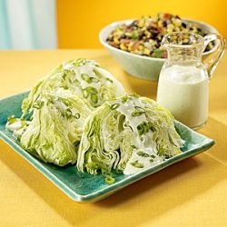 Iceberg Lettuce Wedges with Creamy Garlic Dressing