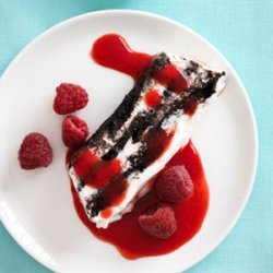 Chocolate Icebox Cake With Raspberry Sauce