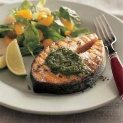 Spicy Herb-Grilled Salmon Steaks