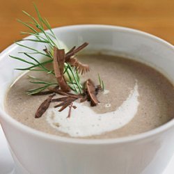 Mushroom Soup with Toasted Bread