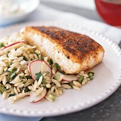 Blackened Halibut with Remoulade