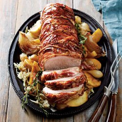 Pork with Apples, Bacon, and Sauerkraut