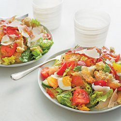 Panzanella with Tomatoes and Crispy Prosciutto