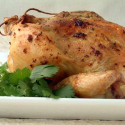 Roast Chicken with Mint-Cilantro Pesto