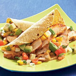 Chicken Tacos with Mango-Avocado Salsa