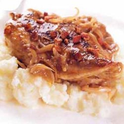 Braised Chicken with Shallots, Garlic, and Balsamic Vinegar