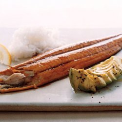 Maple-Soy-Glazed Mackerel Fillets with Avocado