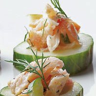 Smoked Whitefish on Cucumber Rounds