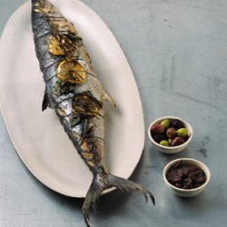 Grilled Whole Mackerel with Lemon, Oregano, and Olives