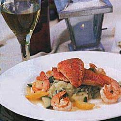 Rouget and Shrimp with Lemon Sauce