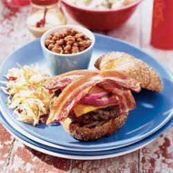 Quick Baked Beans with Smoked Bacon