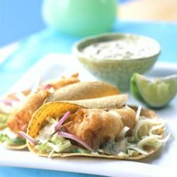 Beer-battered Fish Tacos with Baja Sauce