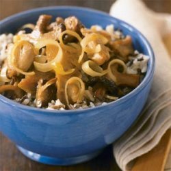 Chicken, Leeks, and Mushrooms with Wild Rice