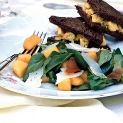 Melon, Serrano Ham, and Arugula Salad