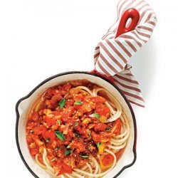 Garden Tomato Sauce over Pasta